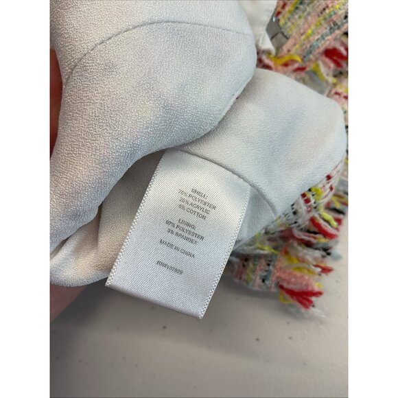 NBD Revolve Textured sleeveless‎ boucle Rainbow Crop Top size S - Picture 6 of 10